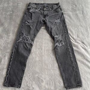 Abercrombie & Fitch Felix Super Slim Stretch Jeans (BLACK) 29w 32l Teen